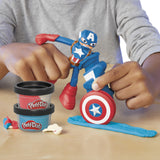 PLAY-DOH MARVEL FIGURINA FLEXIBILA CU ACCESORII CAPTAIN AMERICA 10CM
