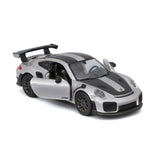 MAISTO MASINUTA METALICA SPEED ICONS PORSCHE 911 GT2 RS SILVER BLACK SCARA 1 LA 64