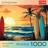 PUZZLE TREFL 1000 COLECTIA SUA APUS DE SOARE PENTRU SURF POSTER INCLUS