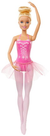 PAPUSA BARBIE BALERINA BLONDA CU COSTUM ROZ