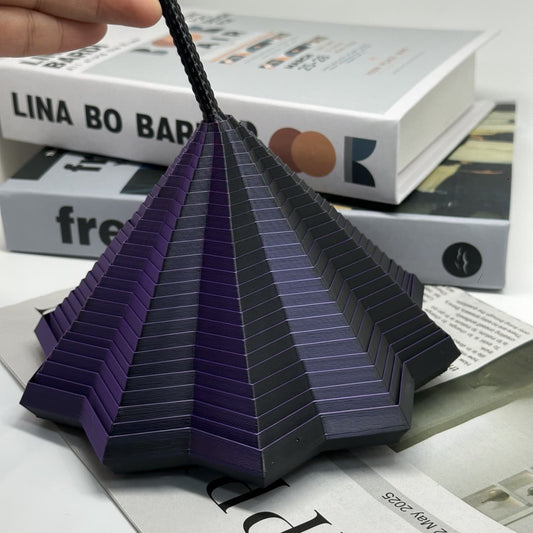 Jucarie decompresie, Stea 3D octogonala, maner spirala turn magic geometric, 8.6 cm, Negru Mov - vivimall.ro