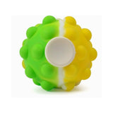 Fidget Spinner Pop It 3D Flippy model Verde, formă sferică 6 cm, vedere frontală
