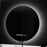 Oglinda Led Rotunda, 70Cm, Serenite Motionglow Marcello, Sistem Dezaburire, Ceas & Termometru - vivimall.ro