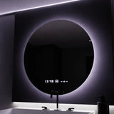 Oglinda Led Rotunda, 70Cm, Serenite Motionglow Marcello, Sistem Dezaburire, Ceas & Termometru - vivimall.ro