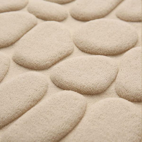 Covoras Pentru Baie Antiderapant, Uscare Rapida, Model 3D Piatra, 40X60 Cm - vivimall.ro