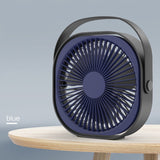 Mini Ventilator Pentru Birou Cu Usb, Rotire 360 Grade, 3 Viteze, 4000 Ma, 13.5 X 12,8 - vivimall.ro