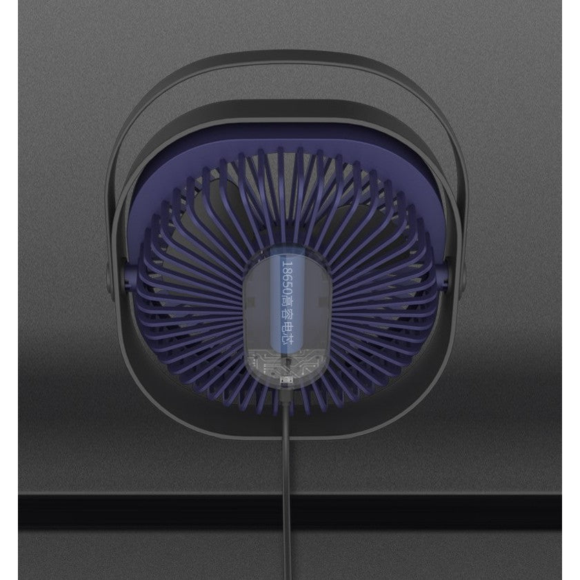 Mini Ventilator Pentru Birou Cu Usb, Rotire 360 Grade, 3 Viteze, 4000 Ma, 13.5 X 12,8 - vivimall.ro