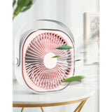 Mini Ventilator Pentru Birou Cu Usb, Rotire 360 Grade, 3 Viteze, 4000 Ma, 13.5 X 12,8 - vivimall.ro