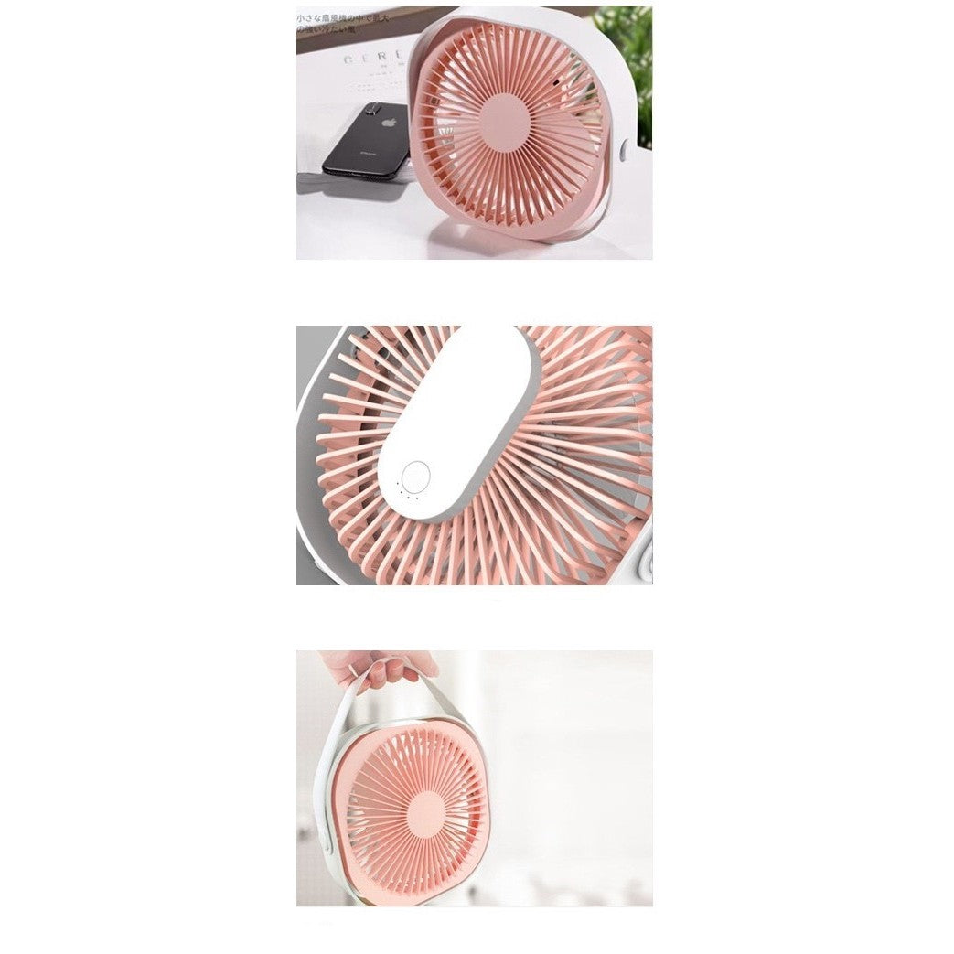 Mini Ventilator Pentru Birou Cu Usb, Rotire 360 Grade, 3 Viteze, 4000 Ma, 13.5 X 12,8 - vivimall.ro