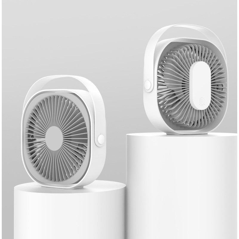 Mini Ventilator Pentru Birou Cu Usb, Rotire 360 Grade, 3 Viteze, 4000 Ma, 13.5 X 12,8 - vivimall.ro