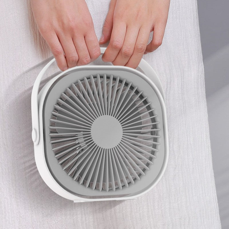 Mini Ventilator Pentru Birou Cu Usb, Rotire 360 Grade, 3 Viteze, 4000 Ma, 13.5 X 12,8 - vivimall.ro