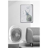 Mini Ventilator Pentru Birou Cu Usb, Rotire 360 Grade, 3 Viteze, 4000 Ma, 13.5 X 12,8 - vivimall.ro