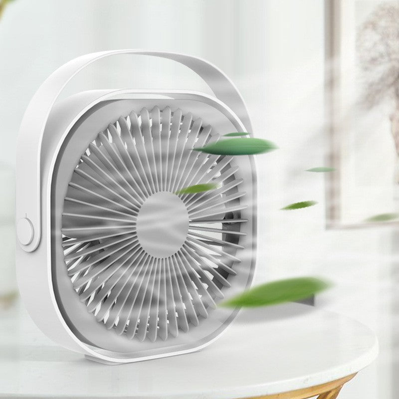Mini Ventilator Pentru Birou Cu Usb, Rotire 360 Grade, 3 Viteze, 4000 Ma, 13.5 X 12,8 - vivimall.ro