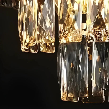 Candelabru Cristal Versailles Eleganza 7X E14, Diametru 49Cm, Lucios Si Negru - vivimall.ro