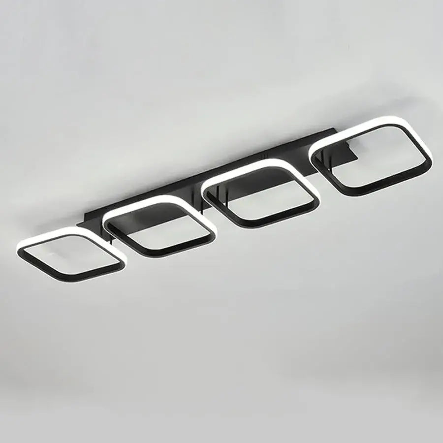Lustra Led Vertex, 4 Patrate, Liniara, Lumina Rece/Calda/Neutra - vivimall.ro
