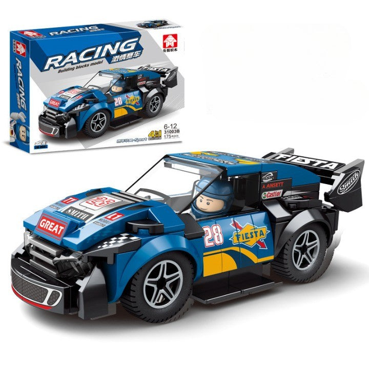Set De Constructie Masina De Curse 4In1, 175 De Piese, Masina Sport Cu Pilot, 6 Ani
