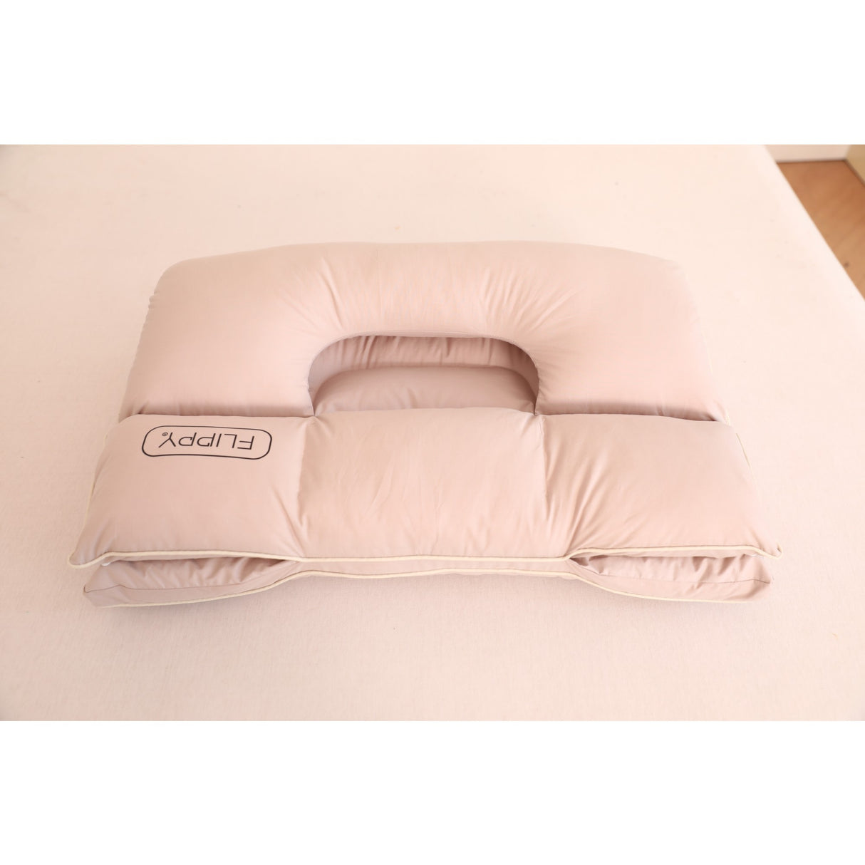 Perna Ortopedica 3 in 1, Flippy, Strat Dublu, Protectie Cervicala, pentru Adulti, 45 x 70 cm, Gri