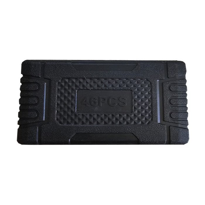 Chei tubulare Set 46 de Piese, Flippy, Trusa Scule de Reparatii Auto, Prelungitoare Rigid si Flexibil, Articulatie Cardanica, Antrenor de Forta Glisant, Adaptoare, Maner pentru Surubelnita, 23 x 12 x 4 cm, 1.9 kg, Cutie Neagra