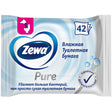Zewa Pure, Hârtie igienică umedă, 1 Ply, 42 Bucăți - Curățare delicată