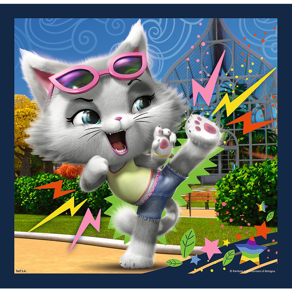 PUZZLE TREFL 3IN1 44 CATS PISICILE DRAGALASE