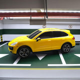 MASINA CU TELECOMANDA PORSCHE CAYENNE TURBO GALBEN CU SCARA 1 LA 24
