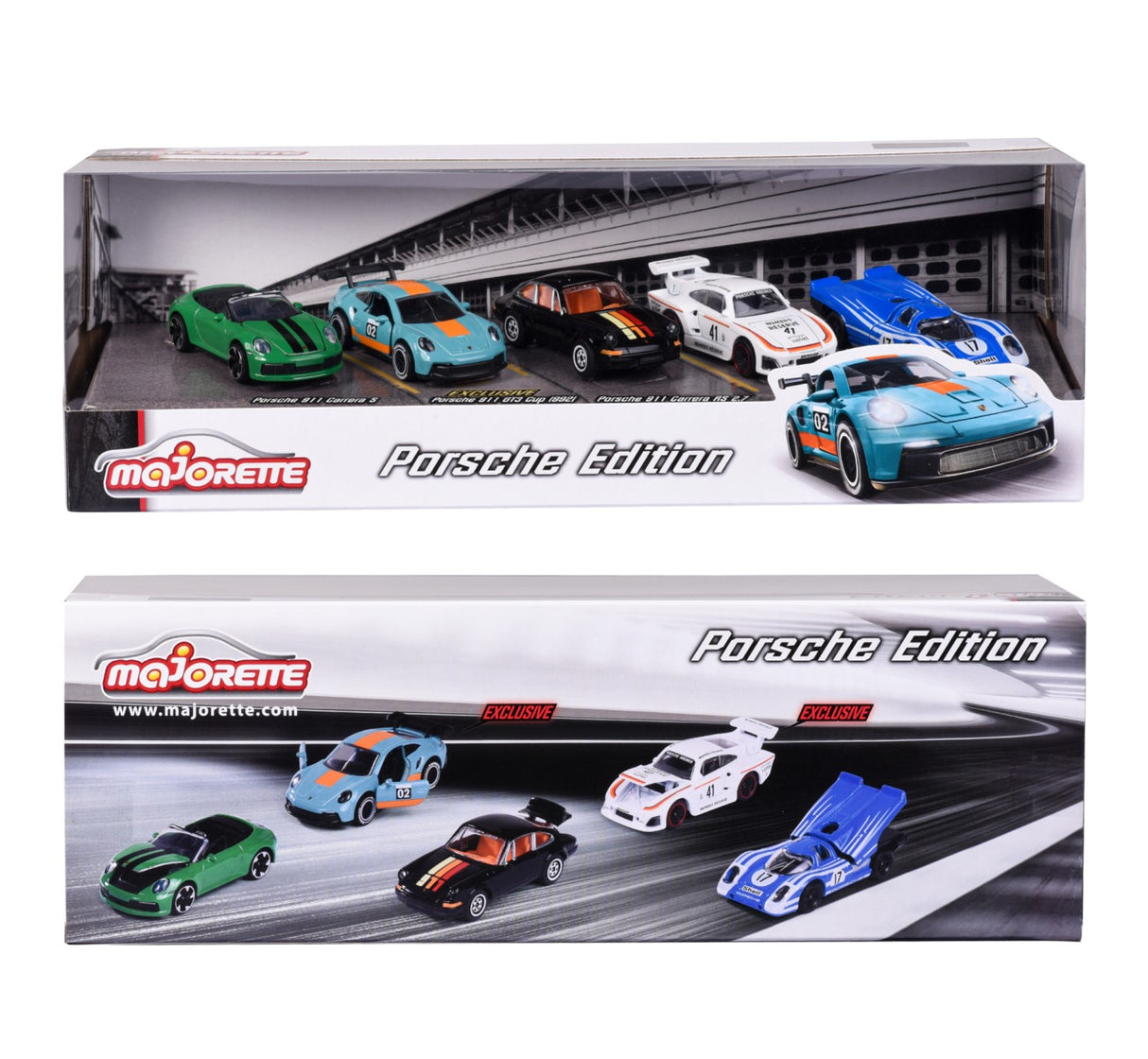 MAJORETTE SET 5 MASINUTE METALICE PORSCHE 7.5CM