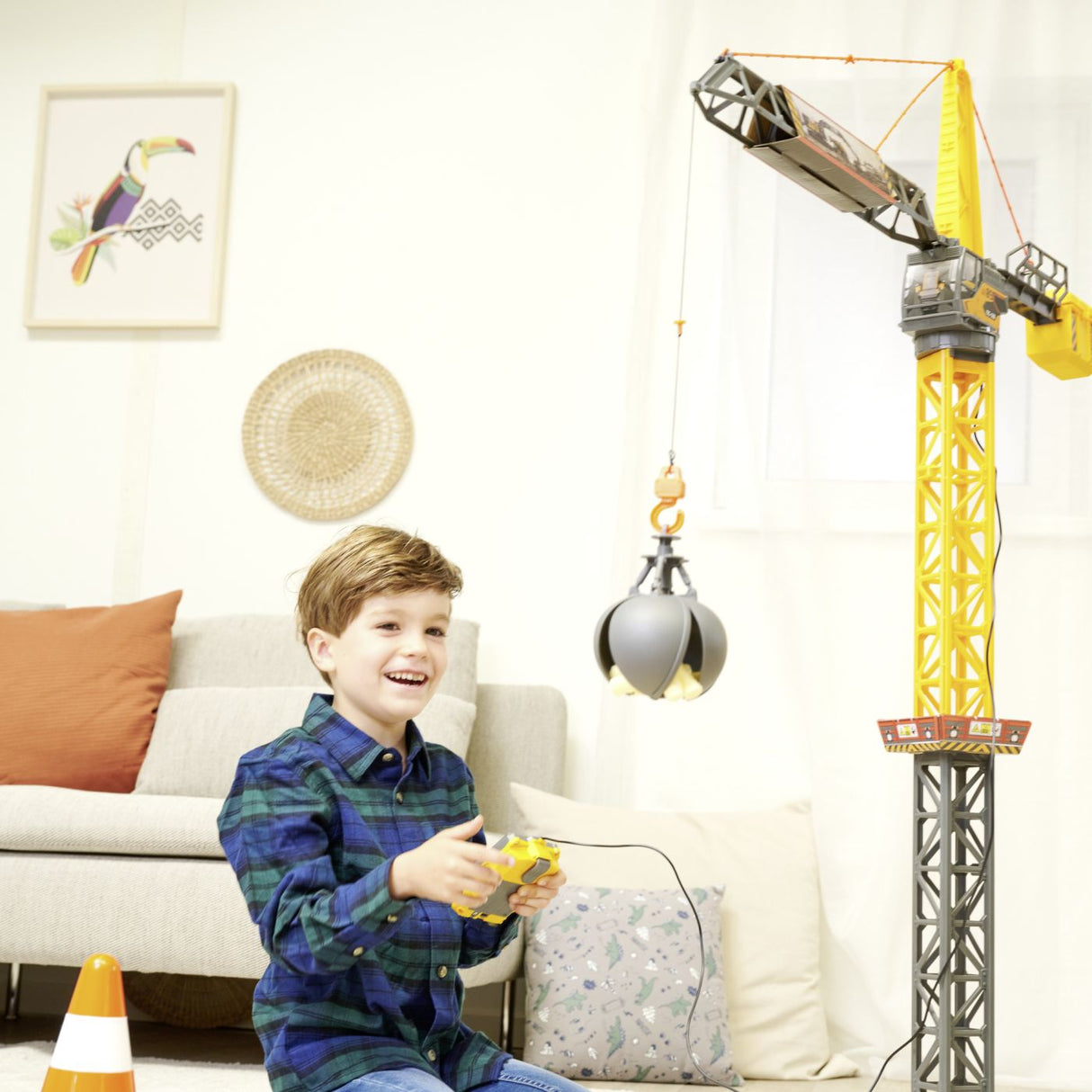 DICKIE MACARA MIGHTY CRANE 110CM ROTATIE 360 CU TELECOMANDA