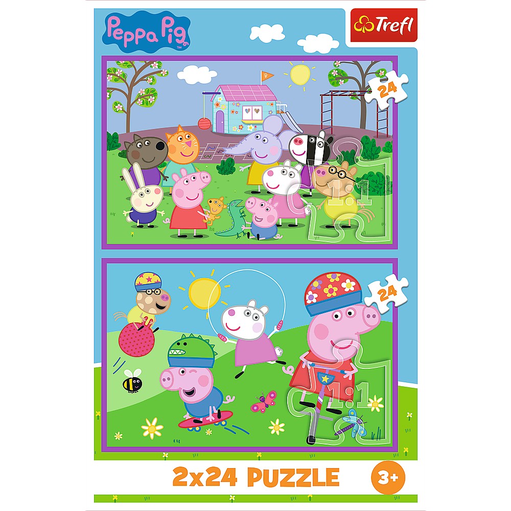 PUZZLES 2X24 PEPPA PIG O ZI LA JOACA CU PEPPA PIG