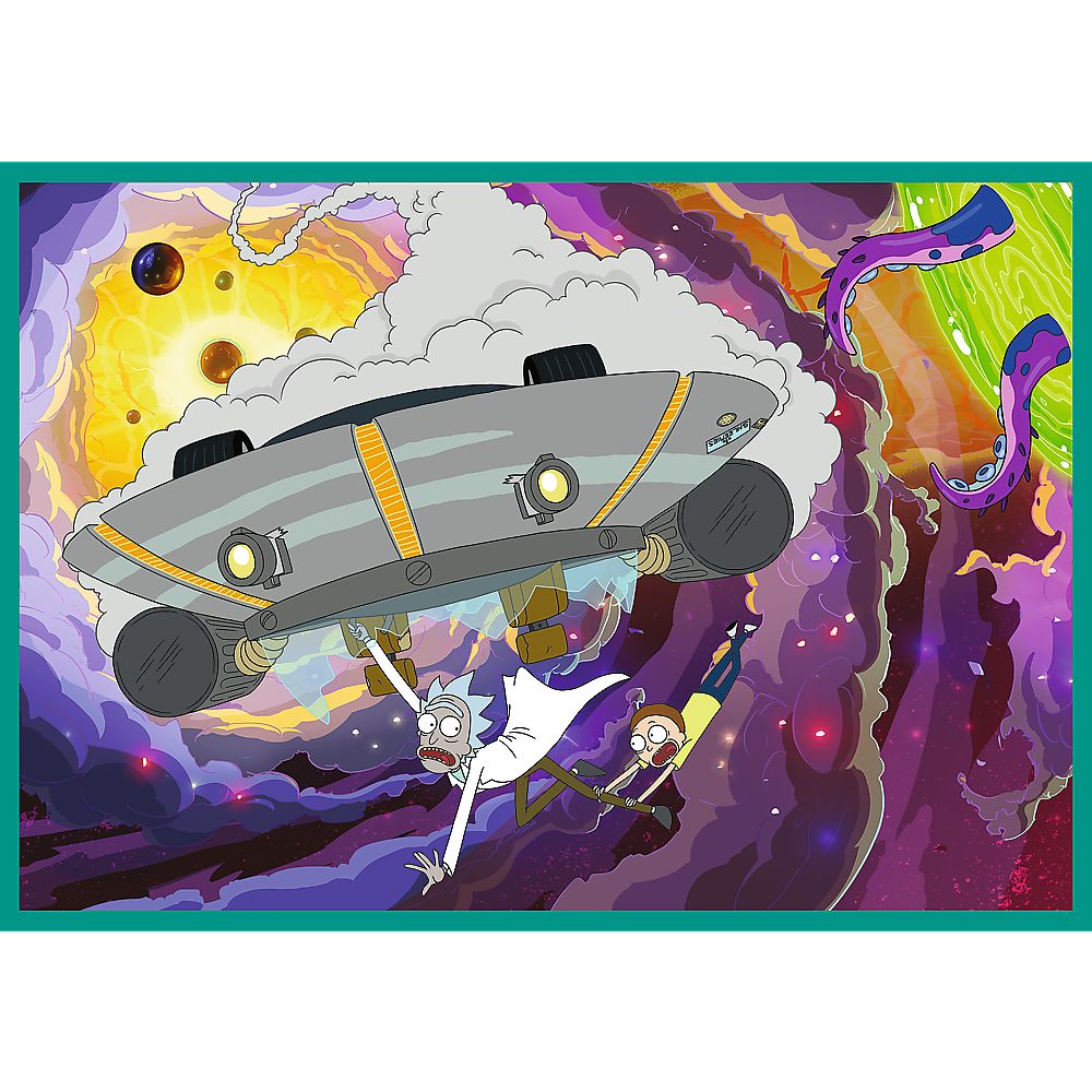 PUZZLE TREFL 4X250 LUMEA INTORTOCHEATA A LUI RICK SI MORTY