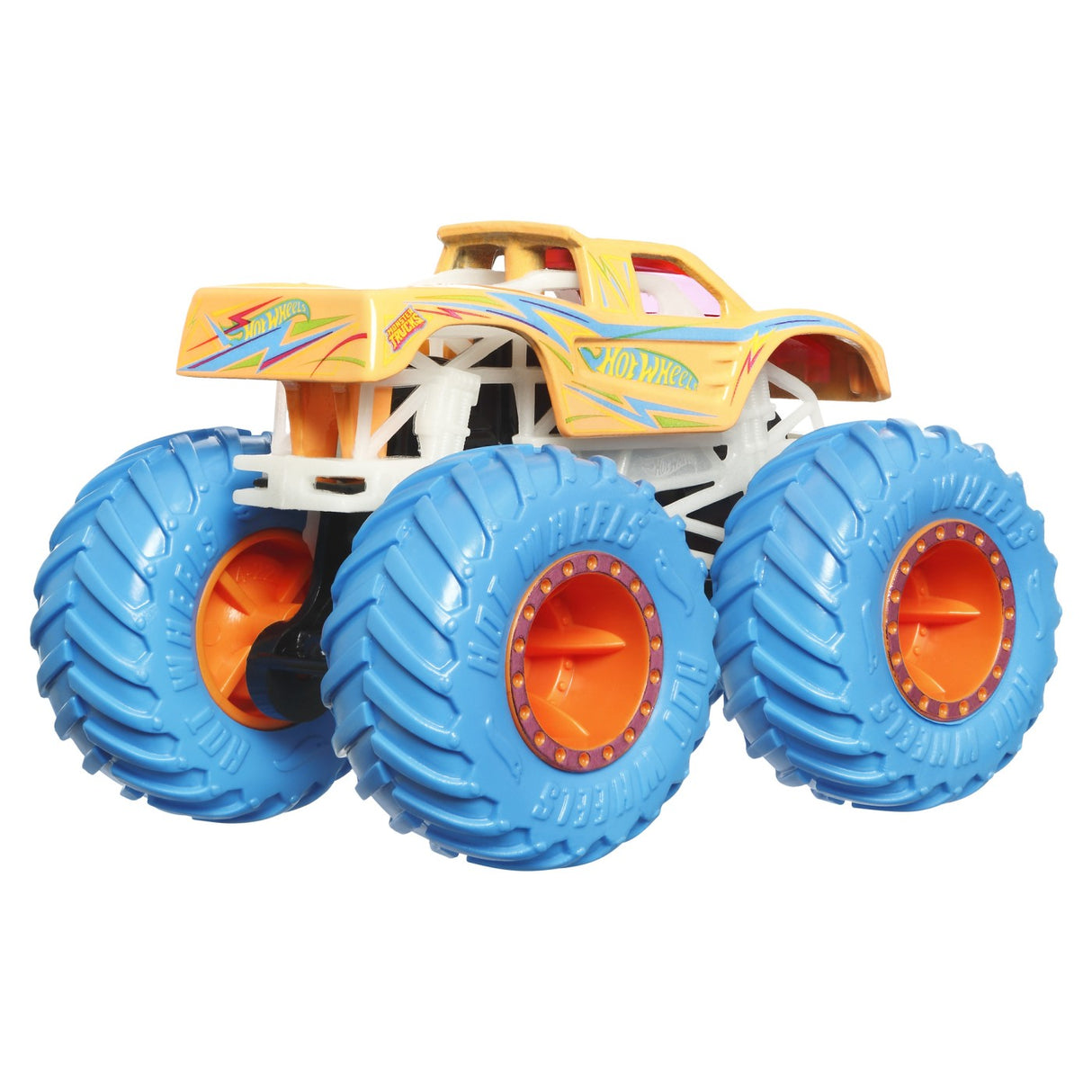 HOT WHEELS MONSTER TRUCK GLOW IN THE DARK MASINUTA PODIUM CRASHER SCARA 1:64