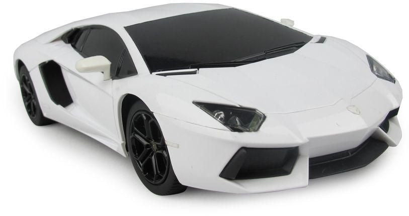 MASINA CU TELECOMANDA LAMBORGHINI AVENTADOR ALB CU SCARA 1 LA 24