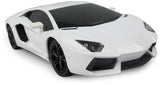 MASINA CU TELECOMANDA LAMBORGHINI AVENTADOR ALB CU SCARA 1 LA 24
