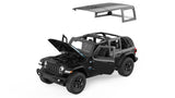 MASINUTA METALICA JEEP WRANGLER RUBICON 4XE NEGRU SCARA 1 LA 24
