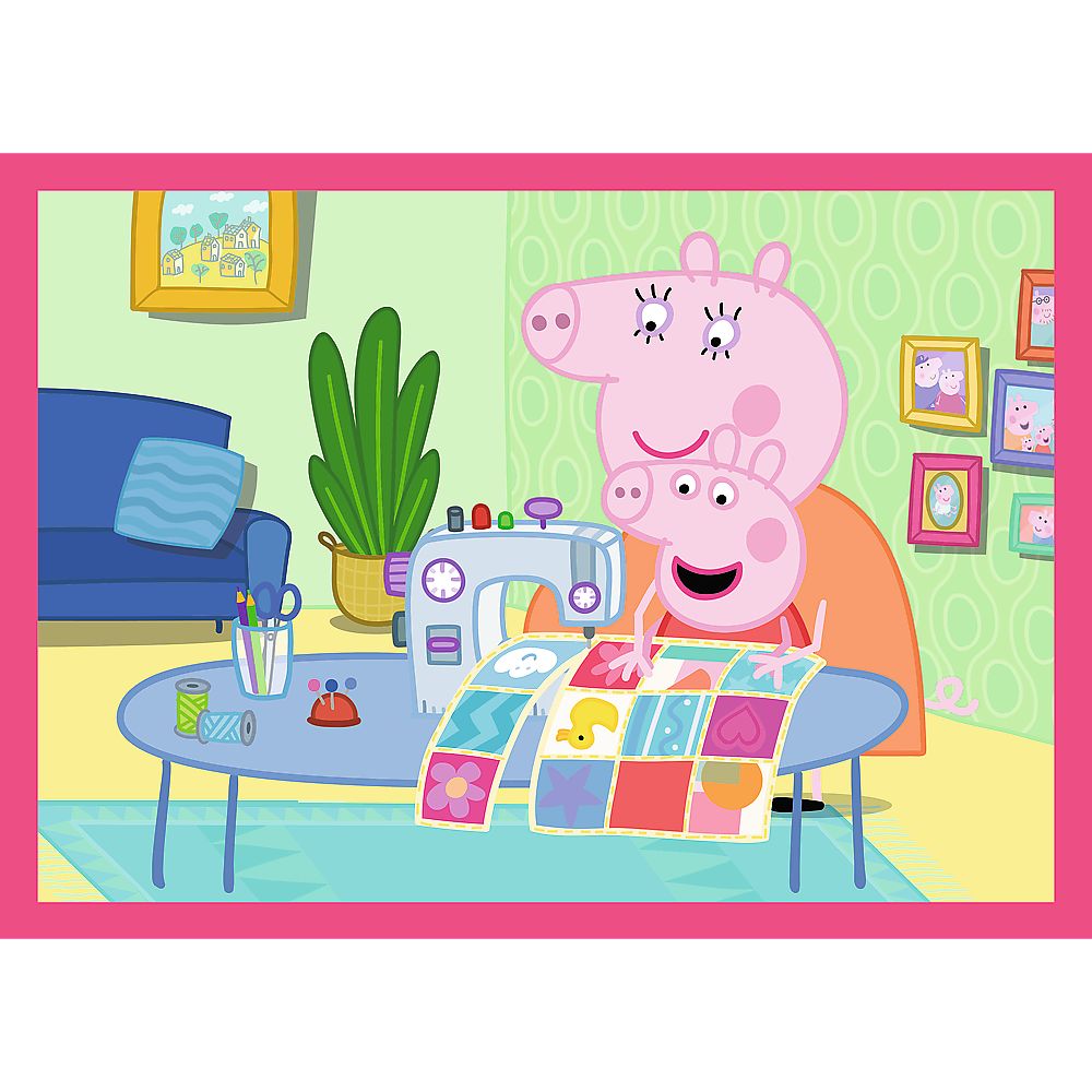PUZZLE TREFL 4IN1 PEPPA PIG IUBESTE AVENTURILE