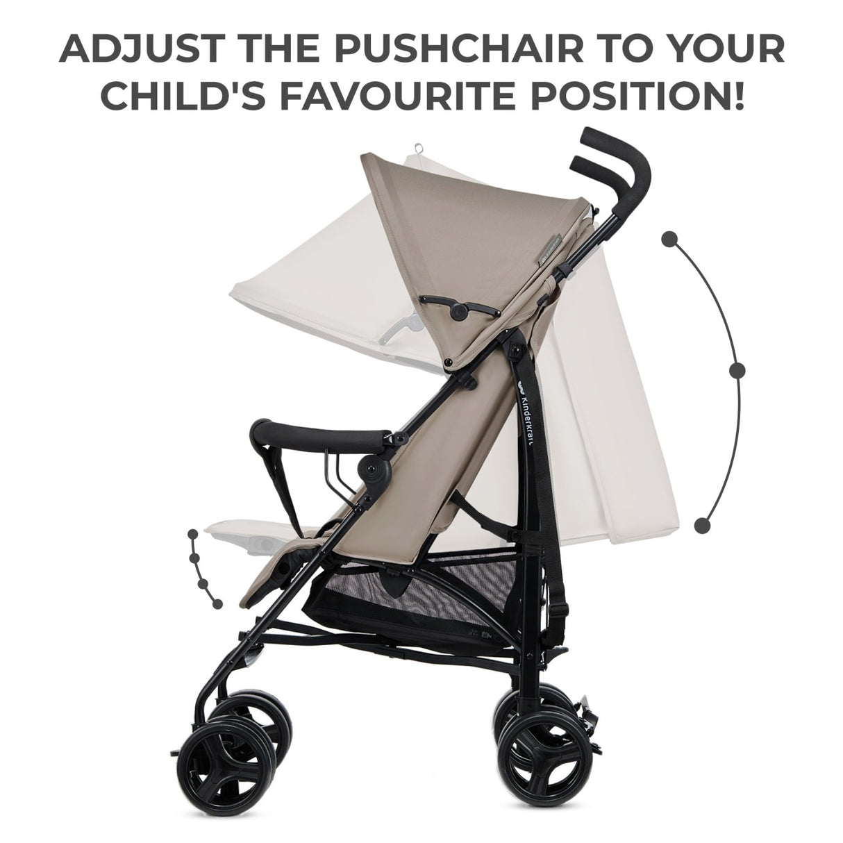 CARUCIOR SPORT KINDERKRAFT TIK, TIP UMBRELA,  STONE BEIGE