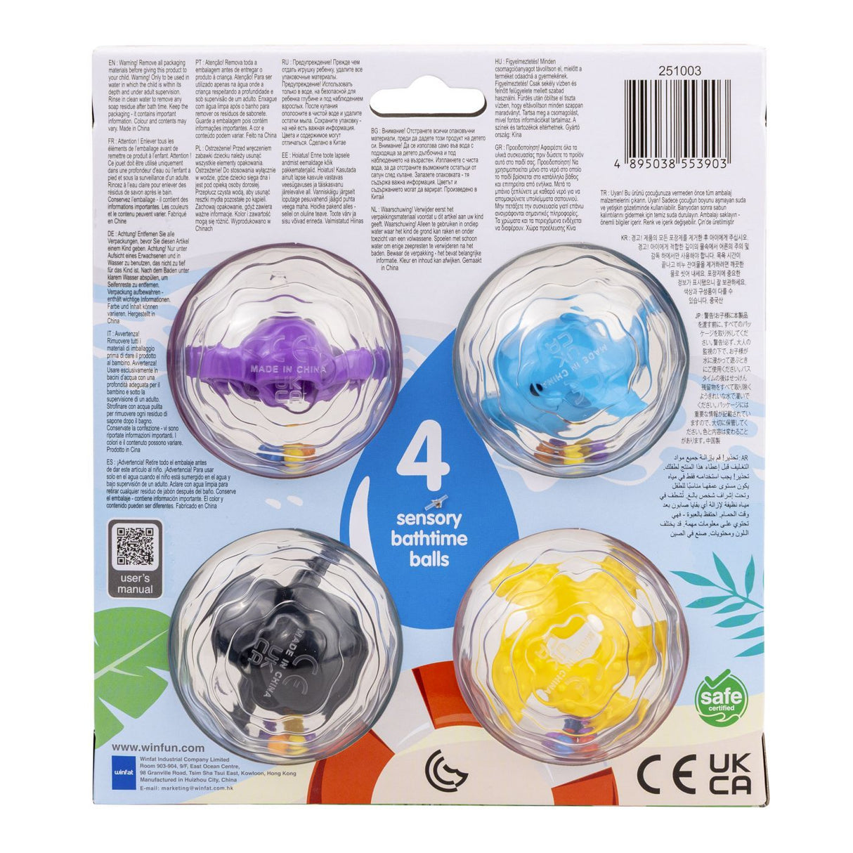 WINFUN WATER FUN SET 4 BILE SENZORIALE PENTRU BAIE