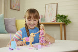 BARBIE FAMILY AND FRIENDS SET PAPUSA BARBIE MALIBU PLIMBARE CU CATELUL