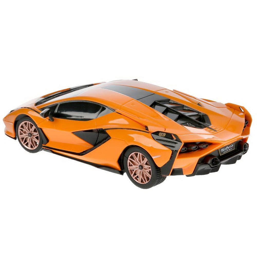 MASINA CU TELECOMANDA LAMBORGHINI SIAN PORTOCALIU CU SCARA 1 LA 24