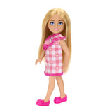 BARBIE PAPUSA CHELSEA BLONDA CU ROCHITA ROZ IN CAROURI