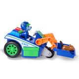 PATRULA CATELUSILOR CAUTARE SI SALVARE SET FIGURINA ROCKY SI VEHICUL DE RECICLARE