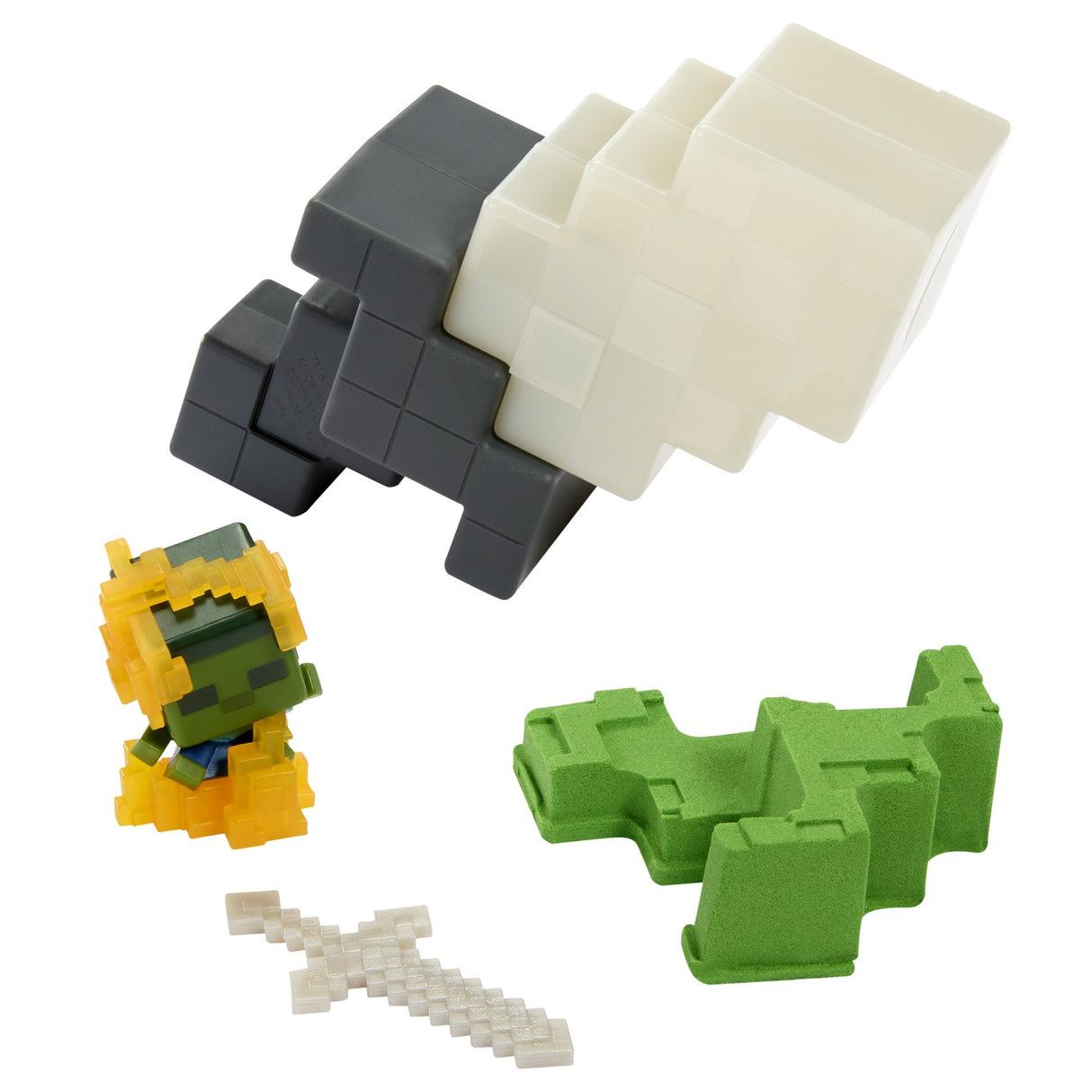 MINECRAFT MINI MODE SET EXPLORARE MINIERA GRI SI ALB