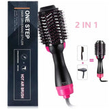 Perie Electrica De Par Fixa, Pentru Volum, Ceramica, 3 Setari De Temperatura, 1000W, Pentru Toate Tipurile De Par, -Roz - vivimall.ro