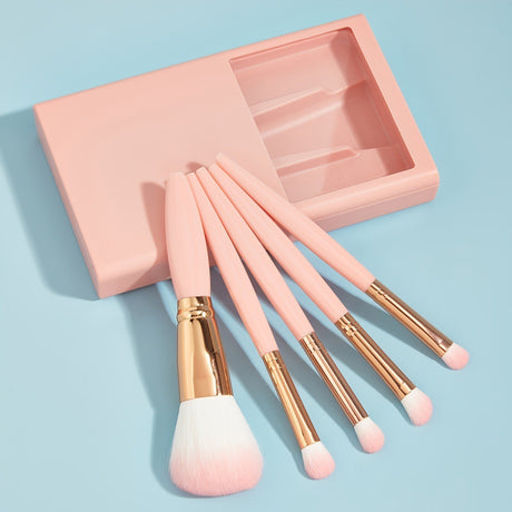 Set 5 Pensule Machiaj cu Oglinda | GlamEssence - vivimall.ro