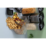 Set 5 Recipiente Din Plastic, Pentru Alimente/Obiecte, Inchidere Ermetica, Textura Ondulata, 4 X 1.5L, 1 X 3.3 L, Transparent - vivimall.ro