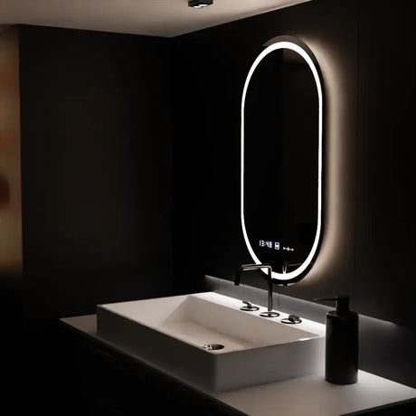 Oglindă LED Ovală Eminence Marcello | Motionglow - vivimall.ro
