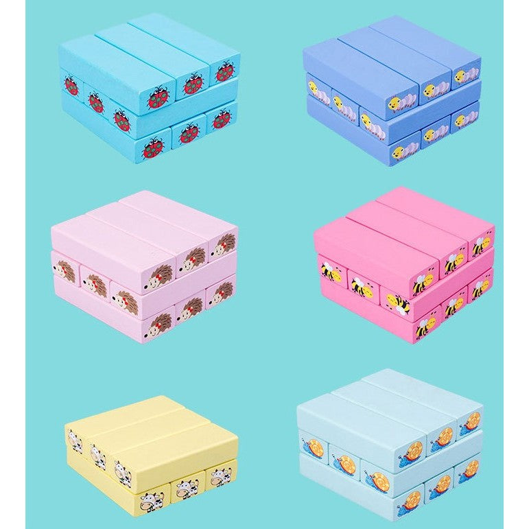 Joc de Societate, Vivimall, pentru Copii, din Lemn, Interactiv, Distractiv, Jenga Stack High Blocks, cu Zar, 51 de Piese Animate, 24.5x18x5 cm, Multicolor - vivimall.ro