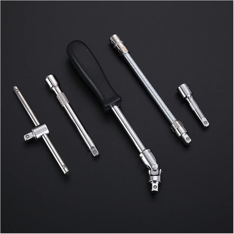 Trusa Chei Tubulare, Set 53 de Piese, Flippy, Surubelnita, Clichet, Tubulare, Imbus, Prelungitor, 27 x 20 x 5 cm, 1.7 kg, Cutie Verde - vivimall.ro