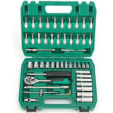 Trusa Chei Tubulare, Set 53 de Piese, Flippy, Surubelnita, Clichet, Tubulare, Imbus, Prelungitor, 27 x 20 x 5 cm, 1.7 kg, Cutie Verde - vivimall.ro