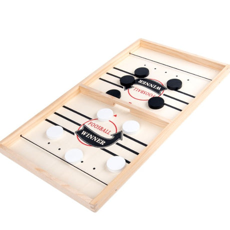 Joc Fooseball Interactiv, Tip Hockey Pe Gheata, Din Lemn, 10 Piese De Joc, +4 Ani
