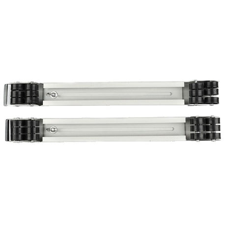 Set Suport Reglabil cu Roti pentru Mutat Mobila, Vivimall, Dimensiune Reglabila, Greutate Maxima 330kg, Benzi Antiderapante, cu Frana, Alb Negru - vivimall.ro